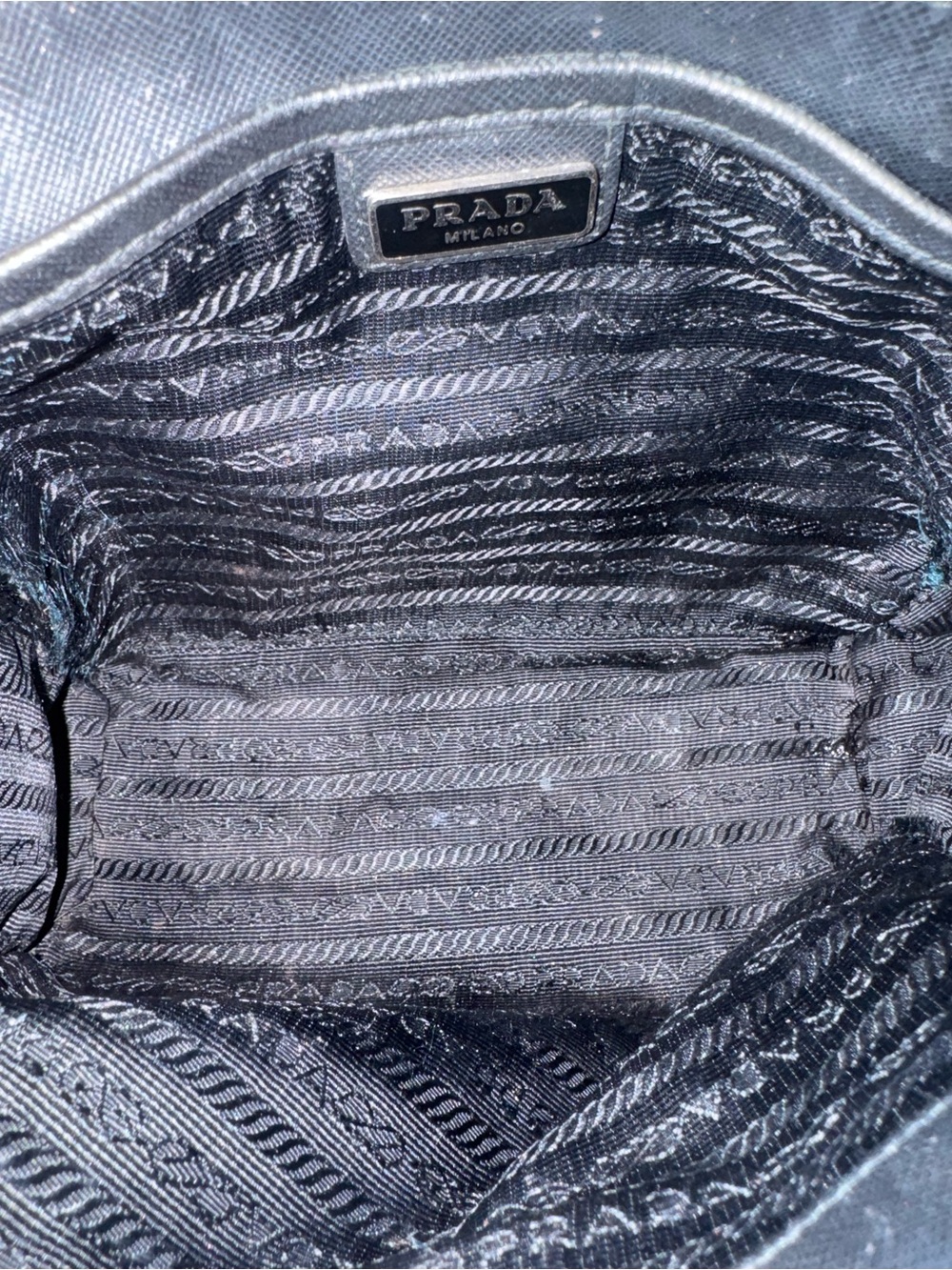 Prada vintage Black Tessuto Nylon Cosmetic Pouch/Clutch ✅authentic✅ - Picture 5 of 13